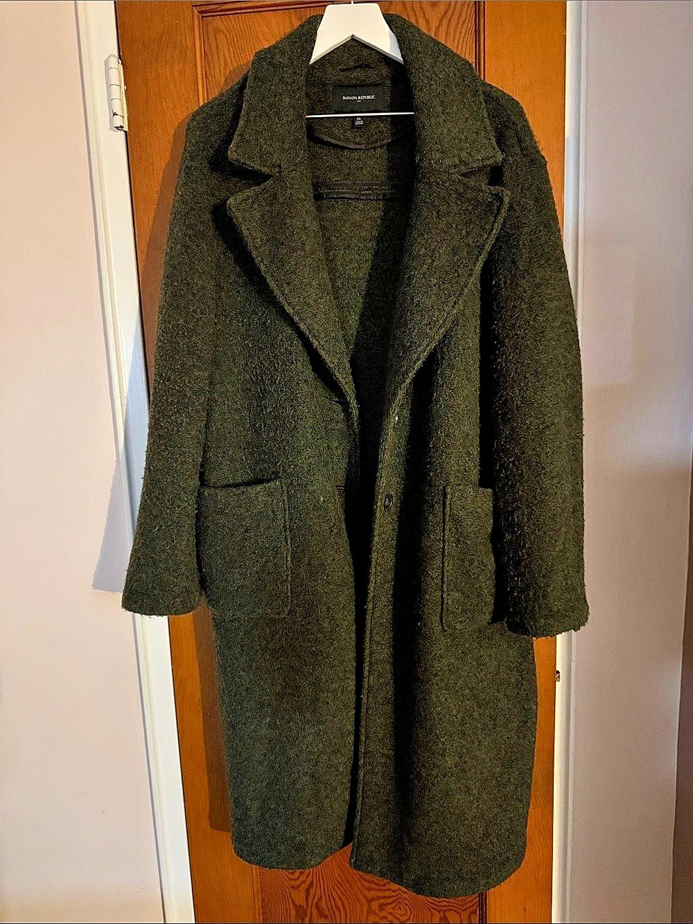 Banana Republic Wool Blend Pea Coat in Green Size XL
